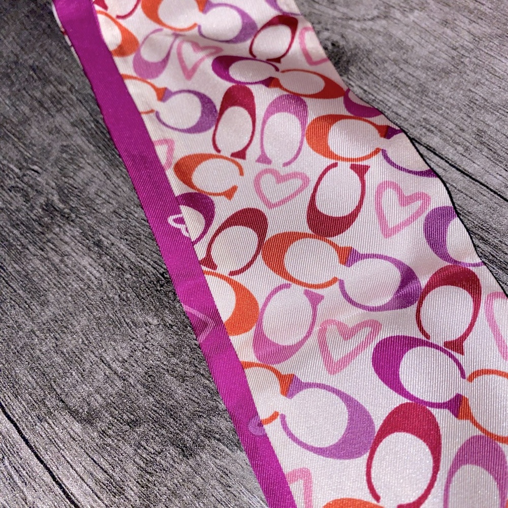 Coach silk hair scarf